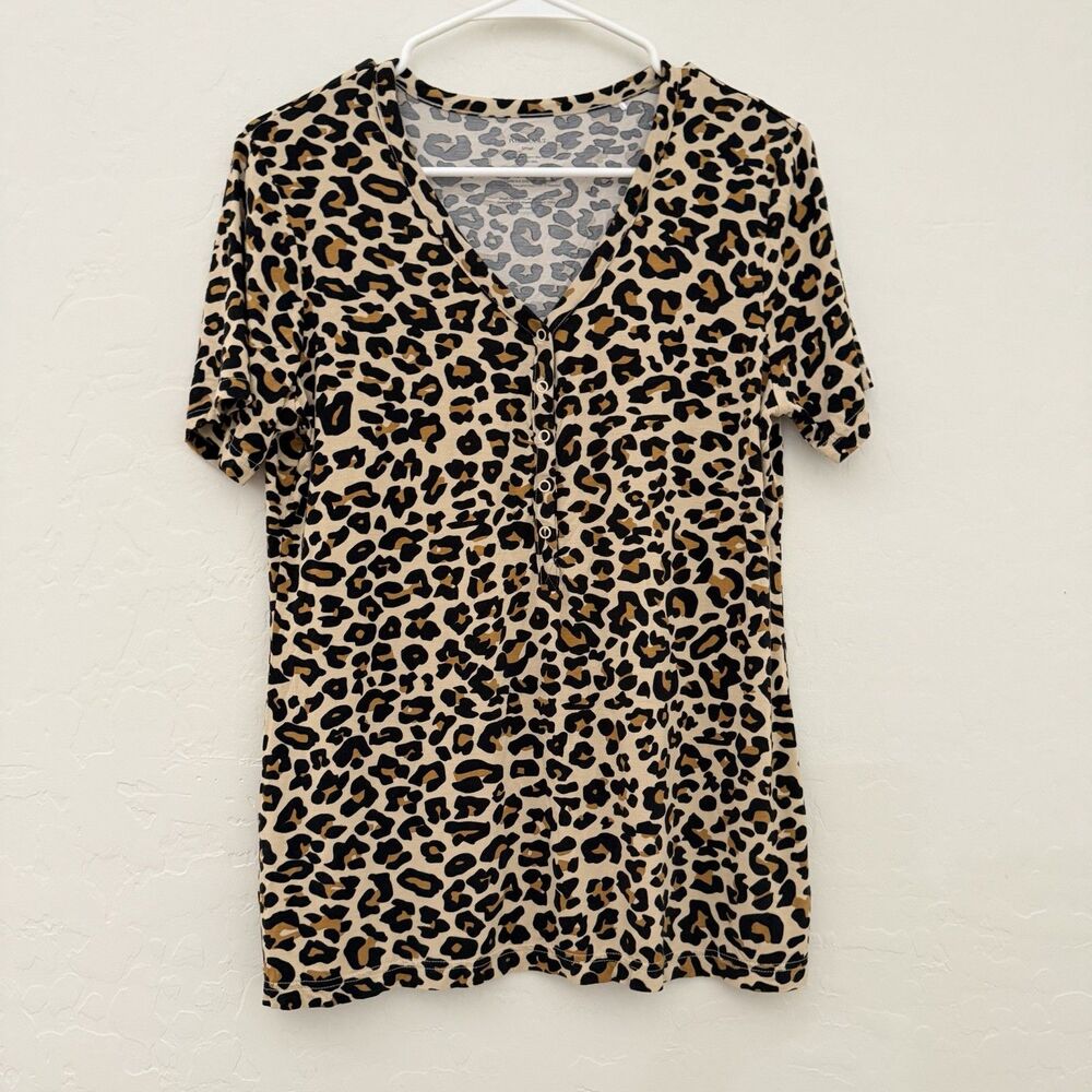 Posh Peanut Womens S Lana Leopard Bamboo Loungewear Lounge Set Pjs Pajamas - Picture 2 of 9